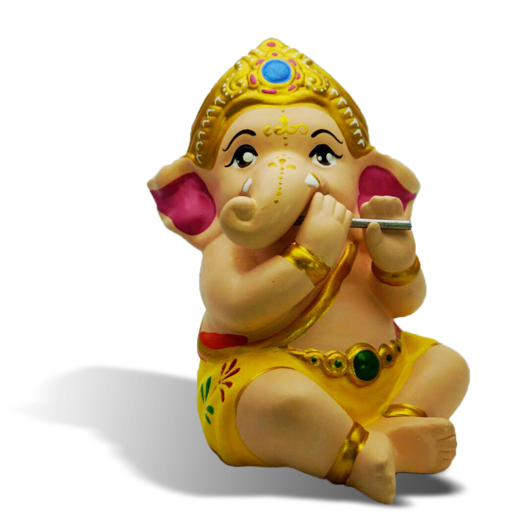 Ganesha Playing Flutes (B)